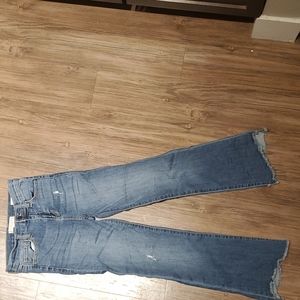 Flared distressed harper heritage jeans. Size 25